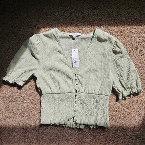 NWT - Francesca's Light Green crop/tee